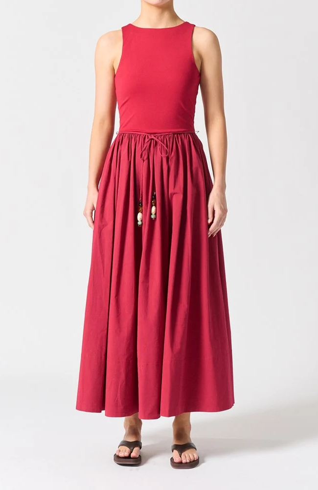 Corsica Dress - Crimson Red