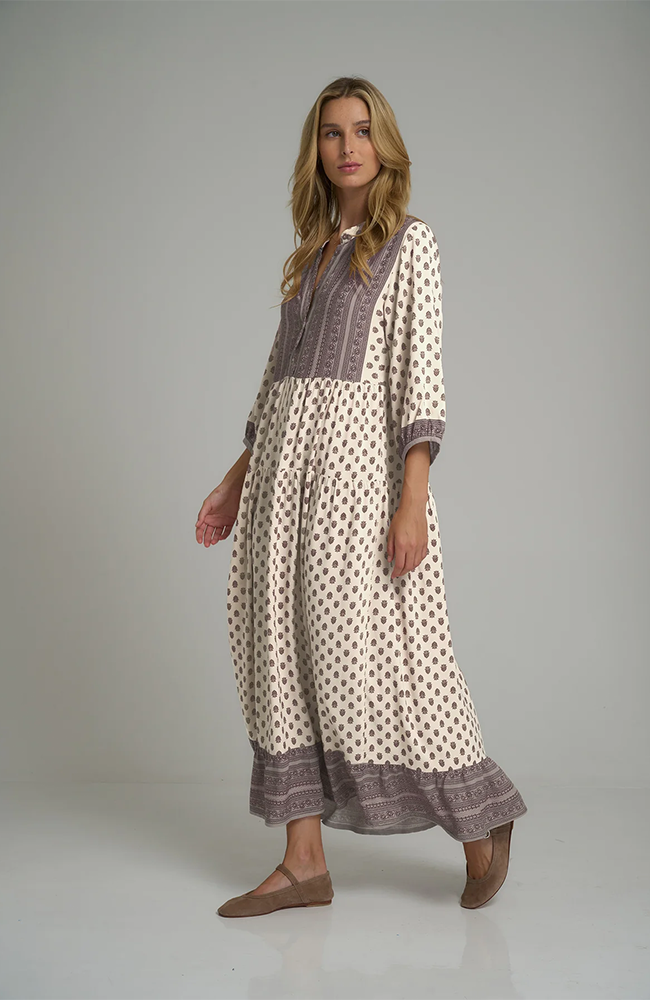 Cotswold Dress Highgrove Folk- Print/Pink