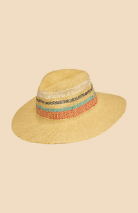 Daphne Hat - Natural with Stripe