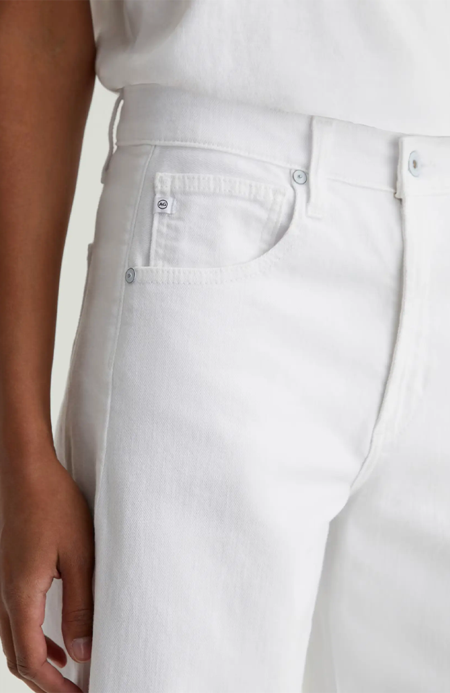 Hattie Crop High-Rise Barrel - Gallery White