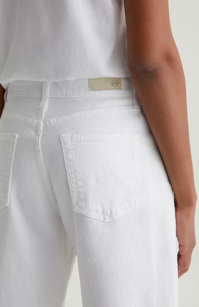 Hattie Crop High-Rise Barrel - Gallery White