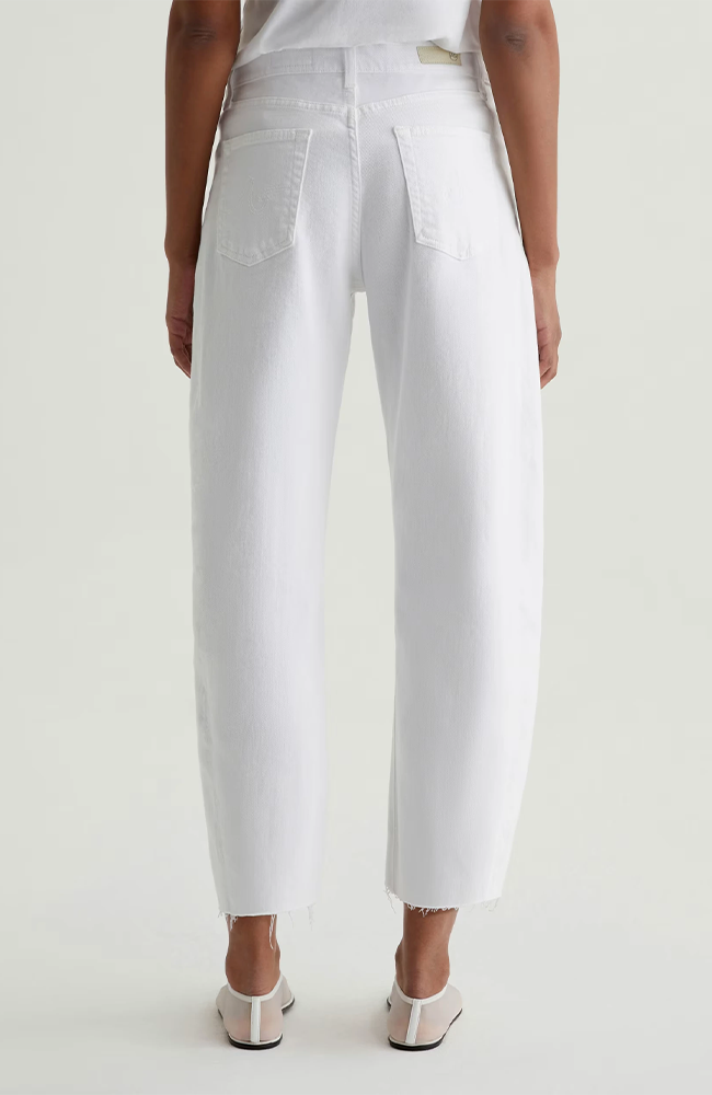 Hattie Crop High-Rise Barrel - Gallery White