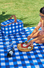 Picnic Mat - Cobalt Check