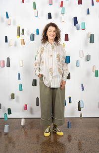 Rex Blouse - Yellow/Grey Combo