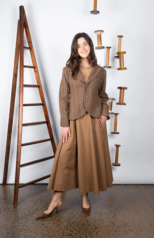 Kona Blazer - Tan Stripe
