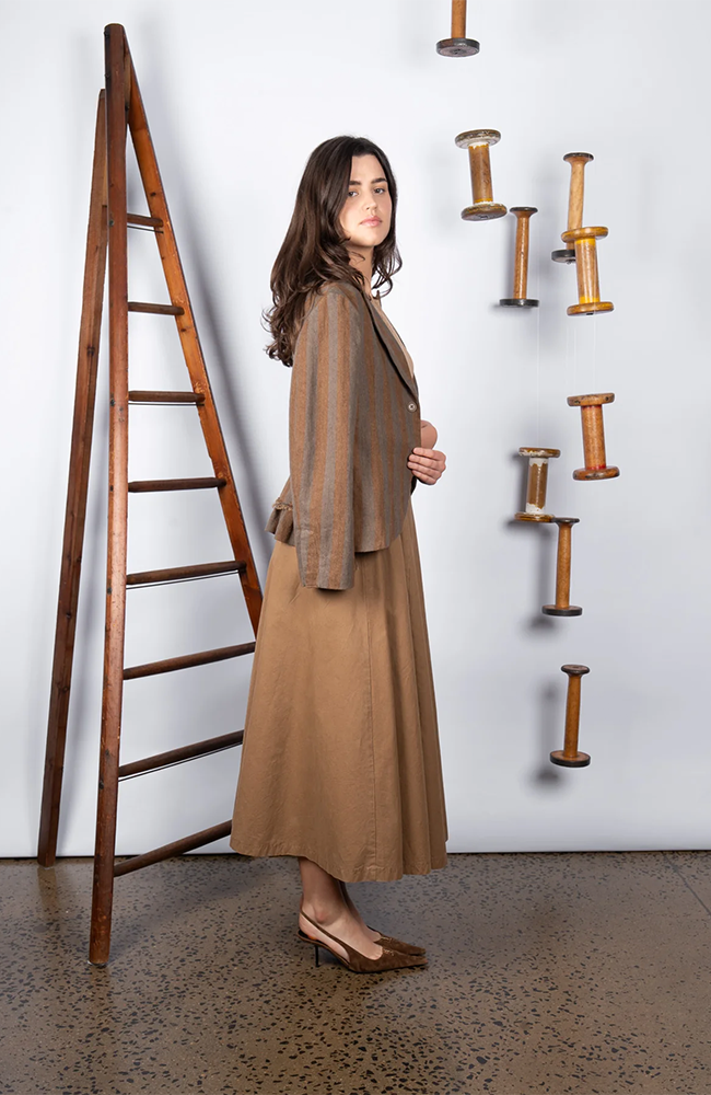 Kona Blazer - Tan Stripe