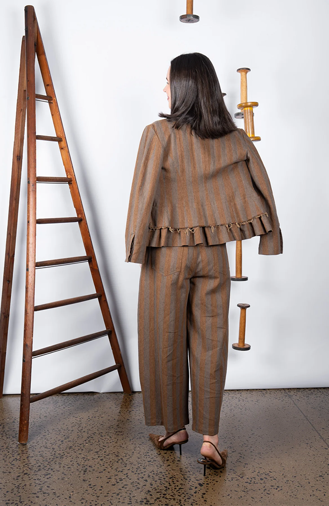 Kona Blazer - Tan Stripe