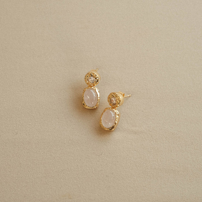 Blossom Earrings - Rose Quartz