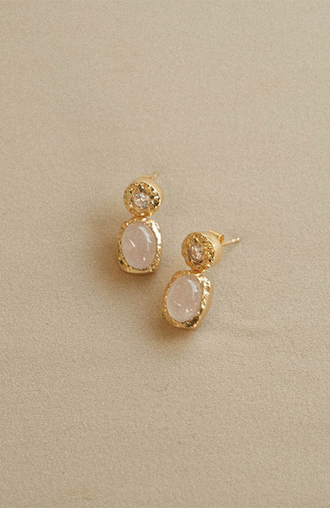 Blossom Earrings - Rose Quartz