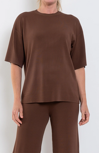 Camden Knit Tee - Chocolate