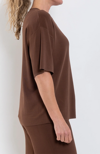 Camden Knit Tee - Chocolate