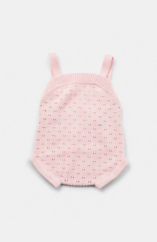 Daphne Knit Romper - Baby Pink