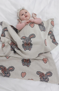 Baby Blanket - Snowball Bunny