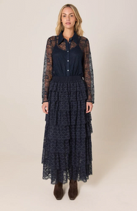 Domino Maxi Skirt - Navy