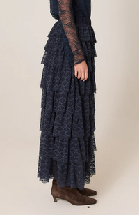 Domino Maxi Skirt - Navy