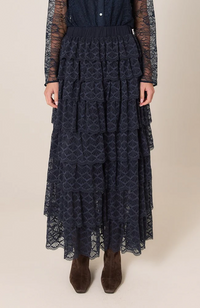 Domino Maxi Skirt - Navy