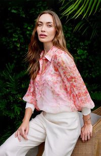 Twilight Silk Shirt -Nivarna Print