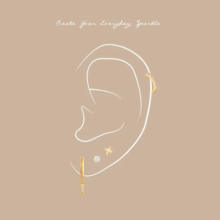 Leni Stud Earrings - Gold