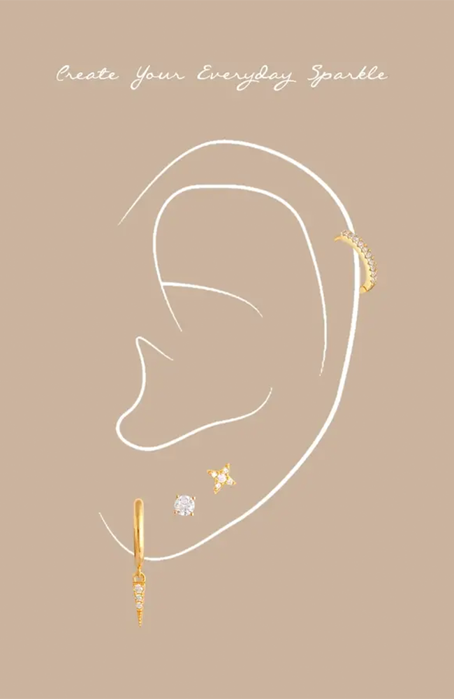 Shine Stud Earrings - Silver