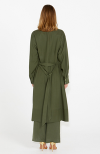 Alter Ego Duster Shirt Dress - Olive
