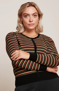 Gilmour Round Neck Cardi - Black