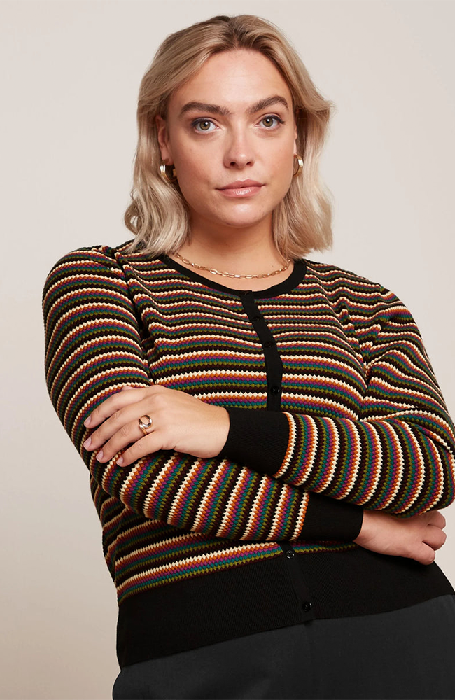Gilmour Round Neck Cardi - Black