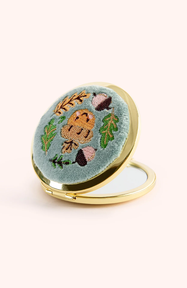Embroidered Mirror - Happy Acorn