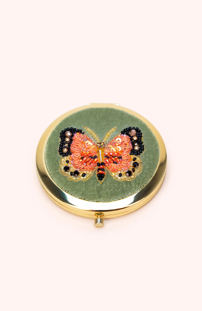 Embroidered Mirror - Bonny Butterfly