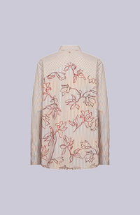 Elinda Leafy Stripe Shirt - Sesame