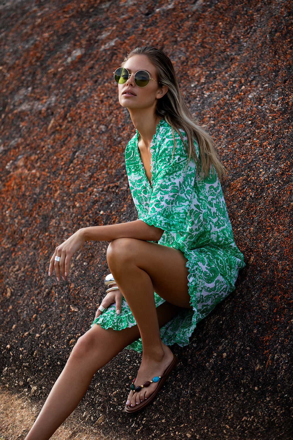 Middy Indi Dress - Esperance Green