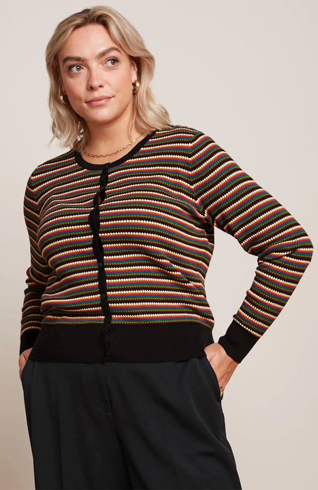 Gilmour Round Neck Cardi - Black