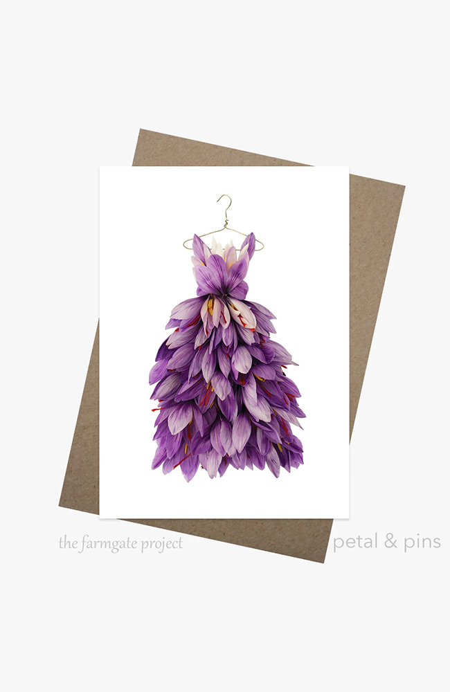 Saffron Dress Greeting Card