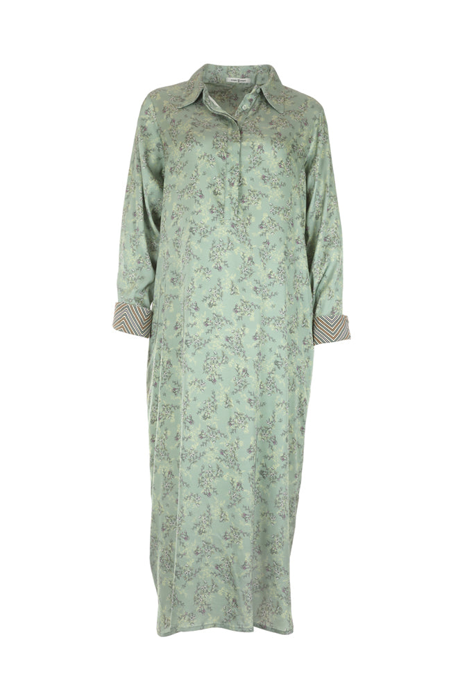 Ziva Soft Flower Dress  - Light Jade