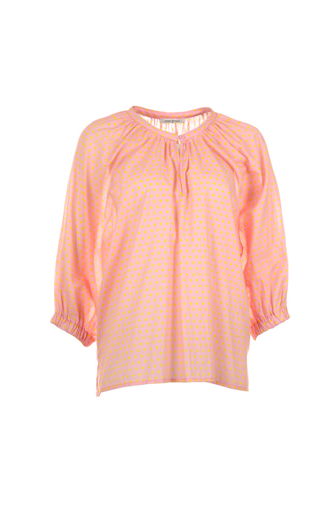 Raquel Dots Blouse - Rose/Yellow