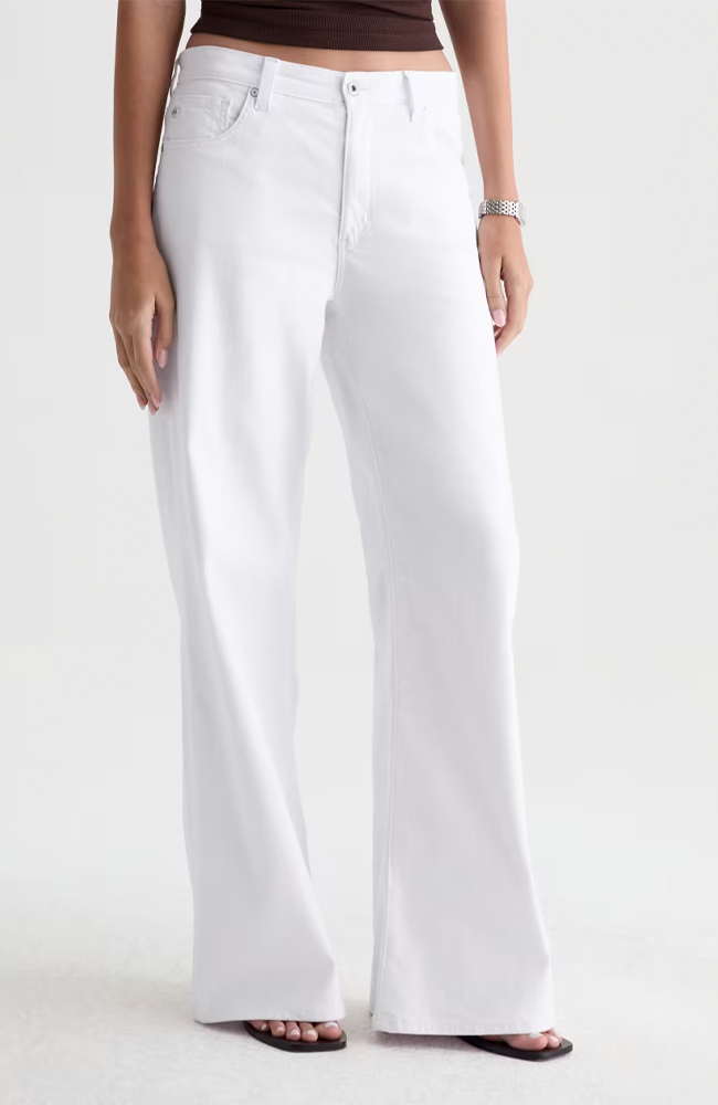 Saige Wide Leg Pants - Gallery White