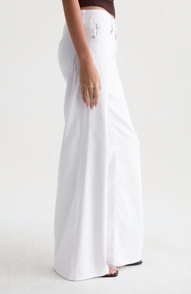 Saige Wide Leg Pants - Gallery White