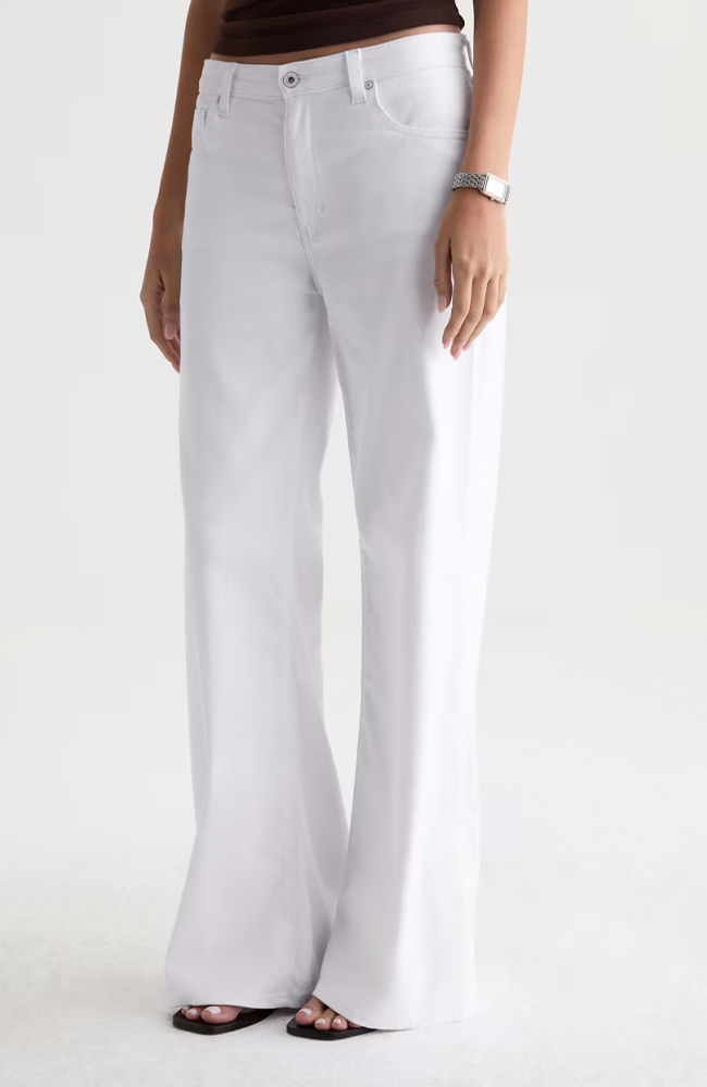Saige Wide Leg Pants - Gallery White