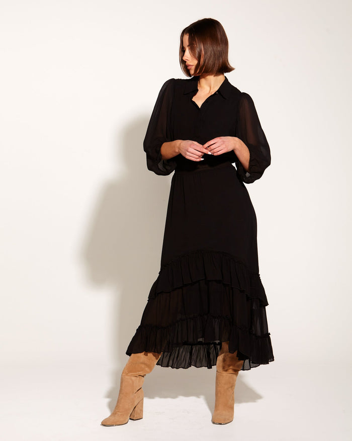 Something Beautiful Midi Dress - Black