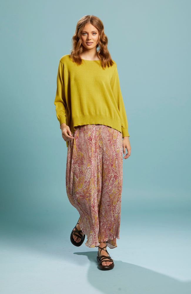 Celestial Knit Top - Chartreuse