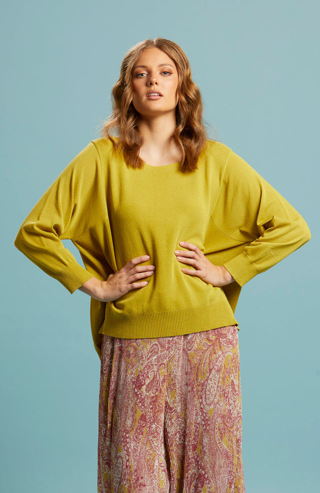 Celestial Knit Top - Chartreuse