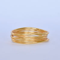 Budhist Temple Bangle Thin - Gold