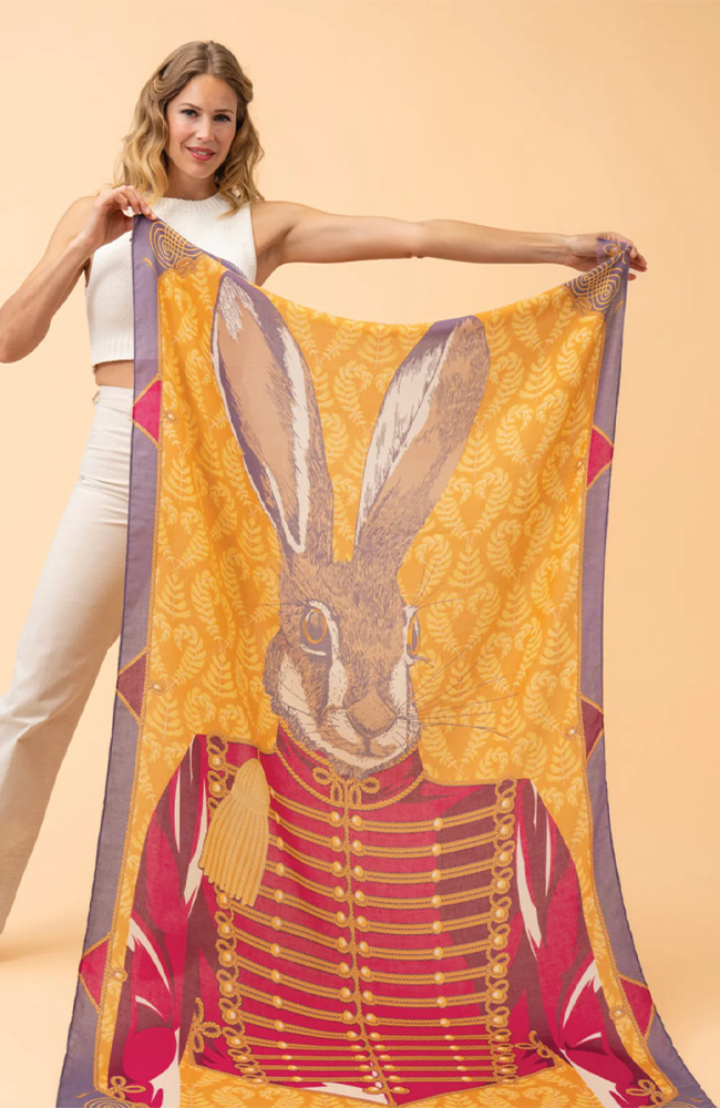 Printed Regal Hare Scarf