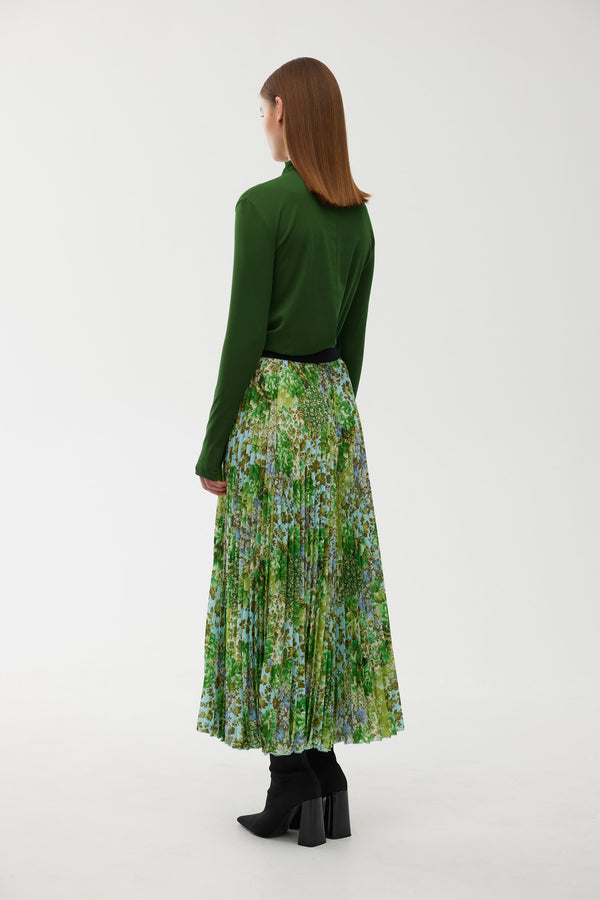 Goldie Pleated Skirt - Floral Haze