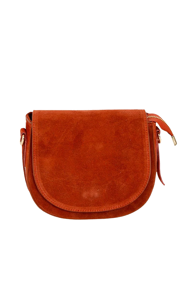 Gabrielle Handbag - Suede/Orange Brick