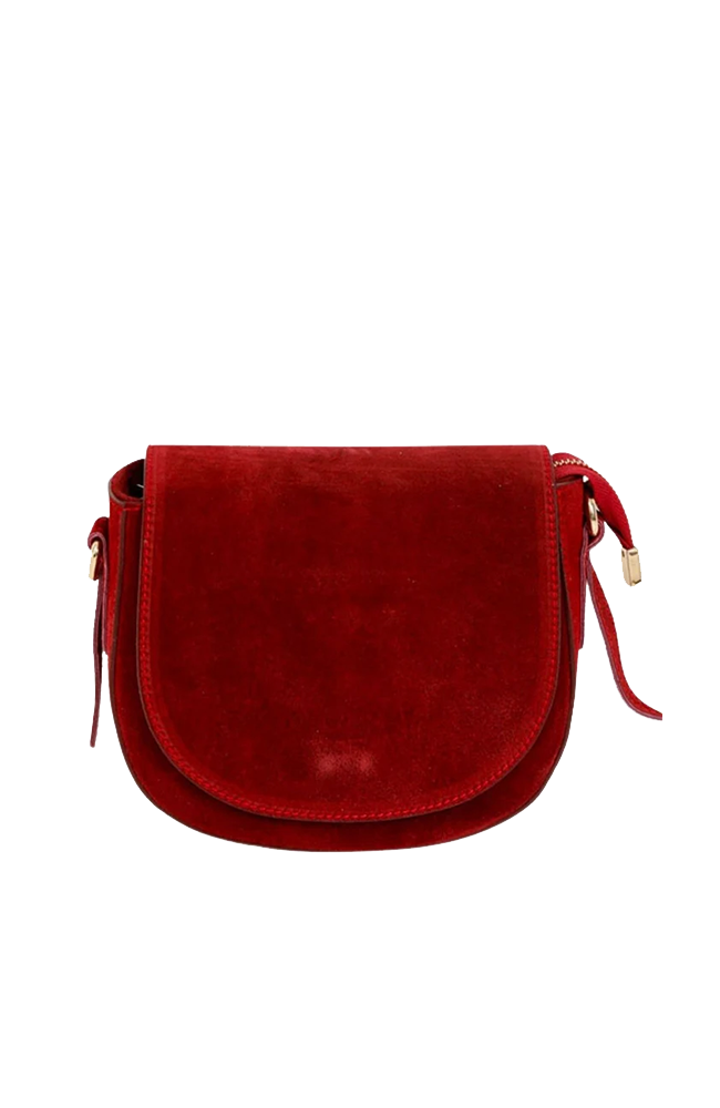 Gabrielle Handbag - Suede/Carmin Red