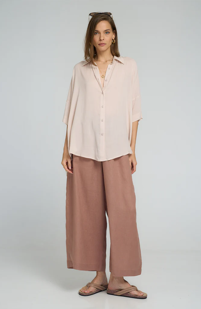 Flynn Linen Pant - Rose Bisque