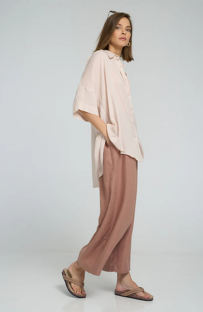 Flynn Linen Pant - Rose Bisque