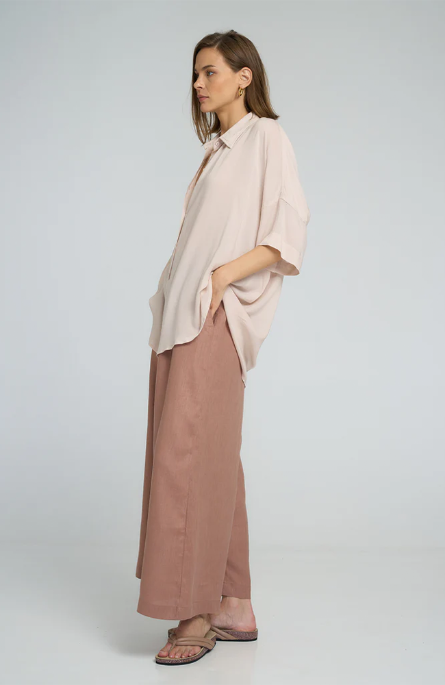 Flynn Linen Pant - Rose Bisque