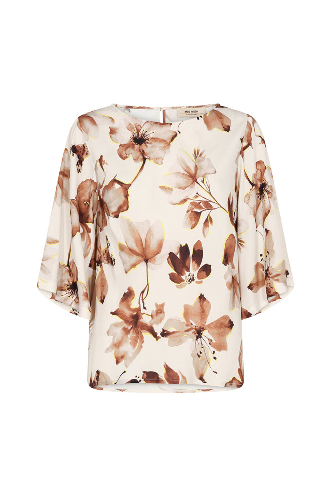 Ewi Azelia Top - Floral Ivory