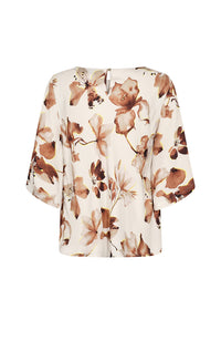 Ewi Azelia Top - Floral Ivory